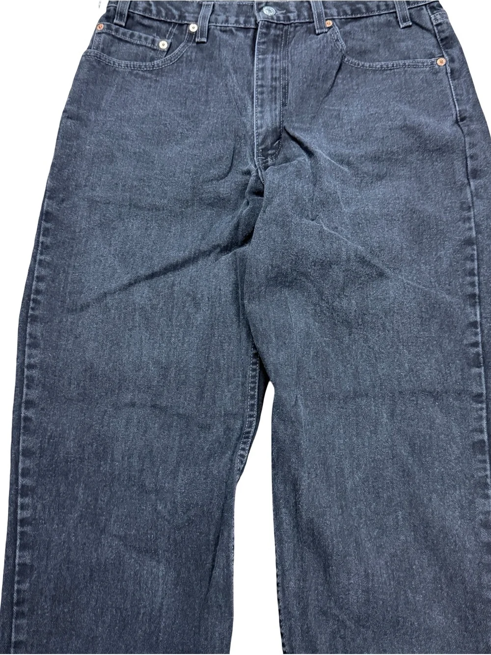 Vintage 2000s Levis 550 Relaxed Fit Black Essential Denim Jeans Size 36x30